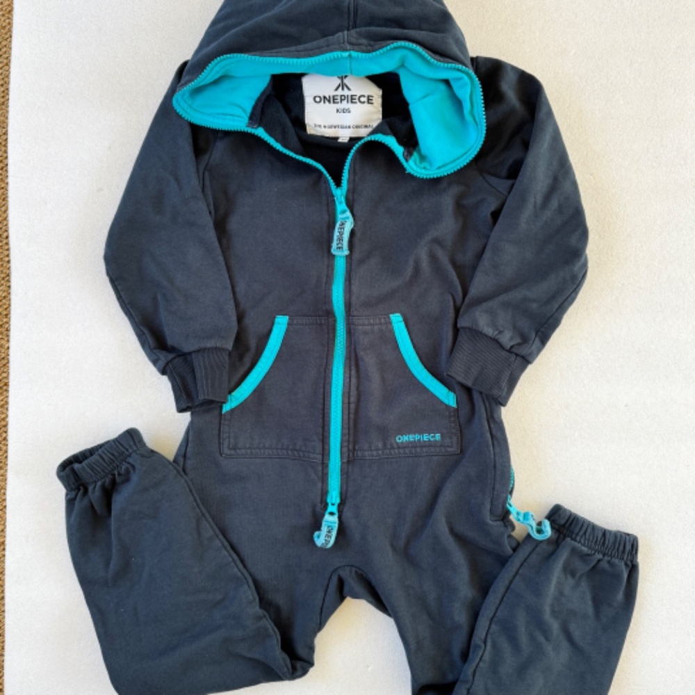 Onepiece Kids Hoodie Zip Up Onesie Jumpsuit